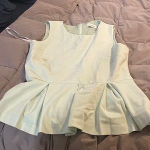 Calvin Klein mint green peplum top.